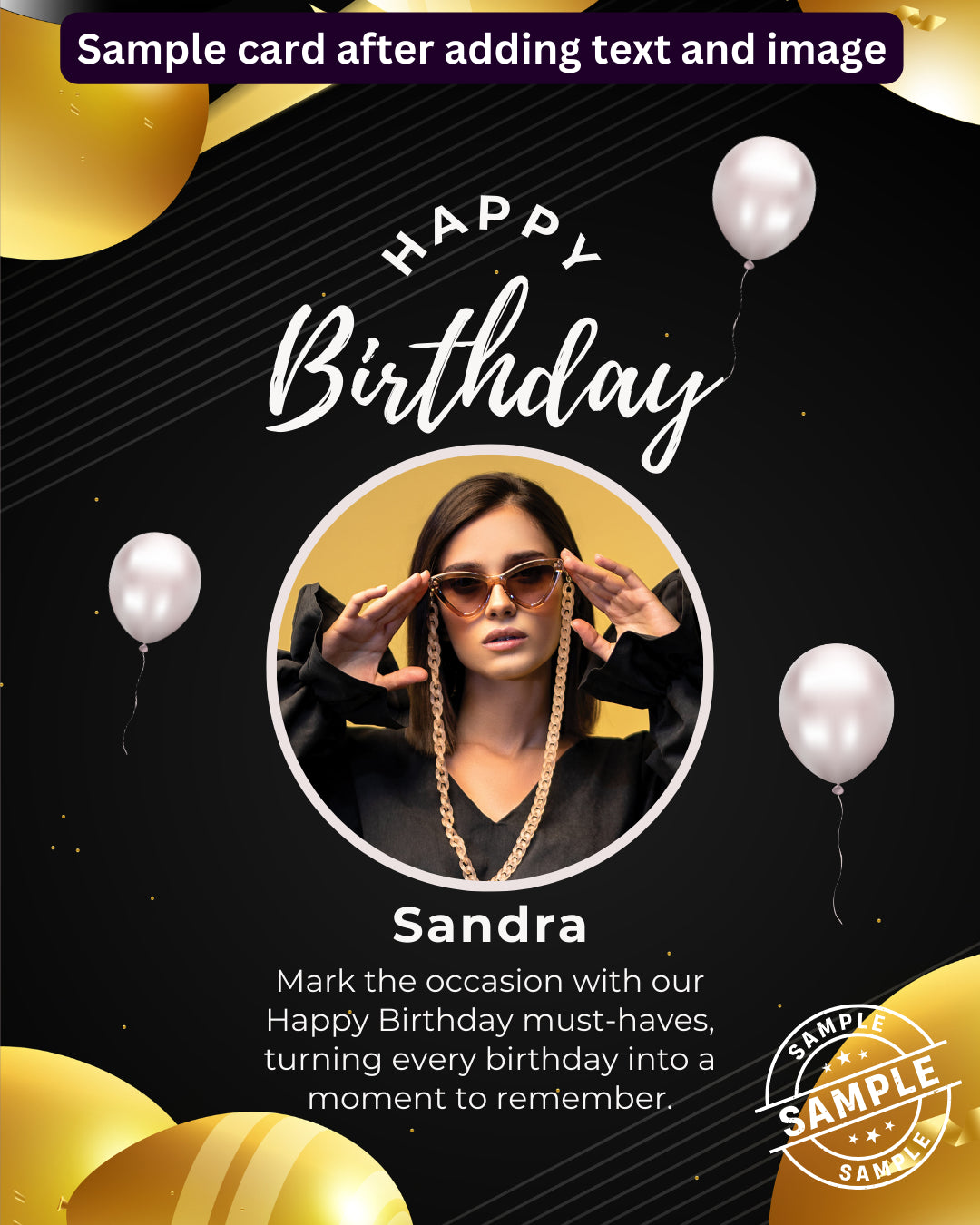 Digital - Happy Birthday Post - Image Personalized