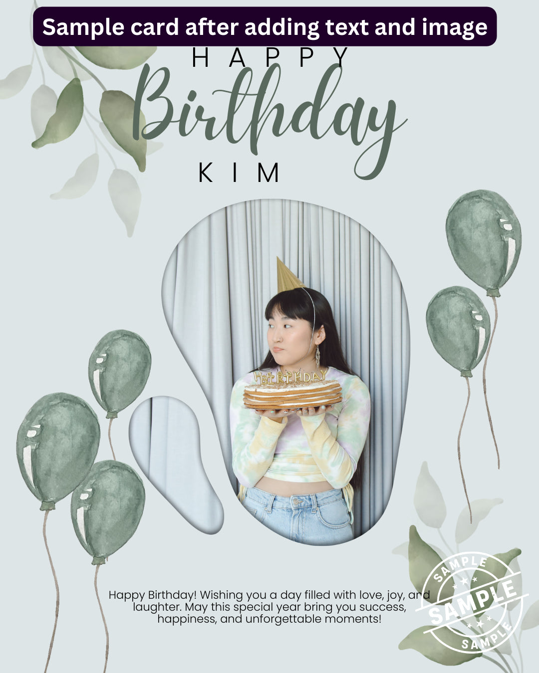 Digital - Happy Birthday Post - Image Personalized