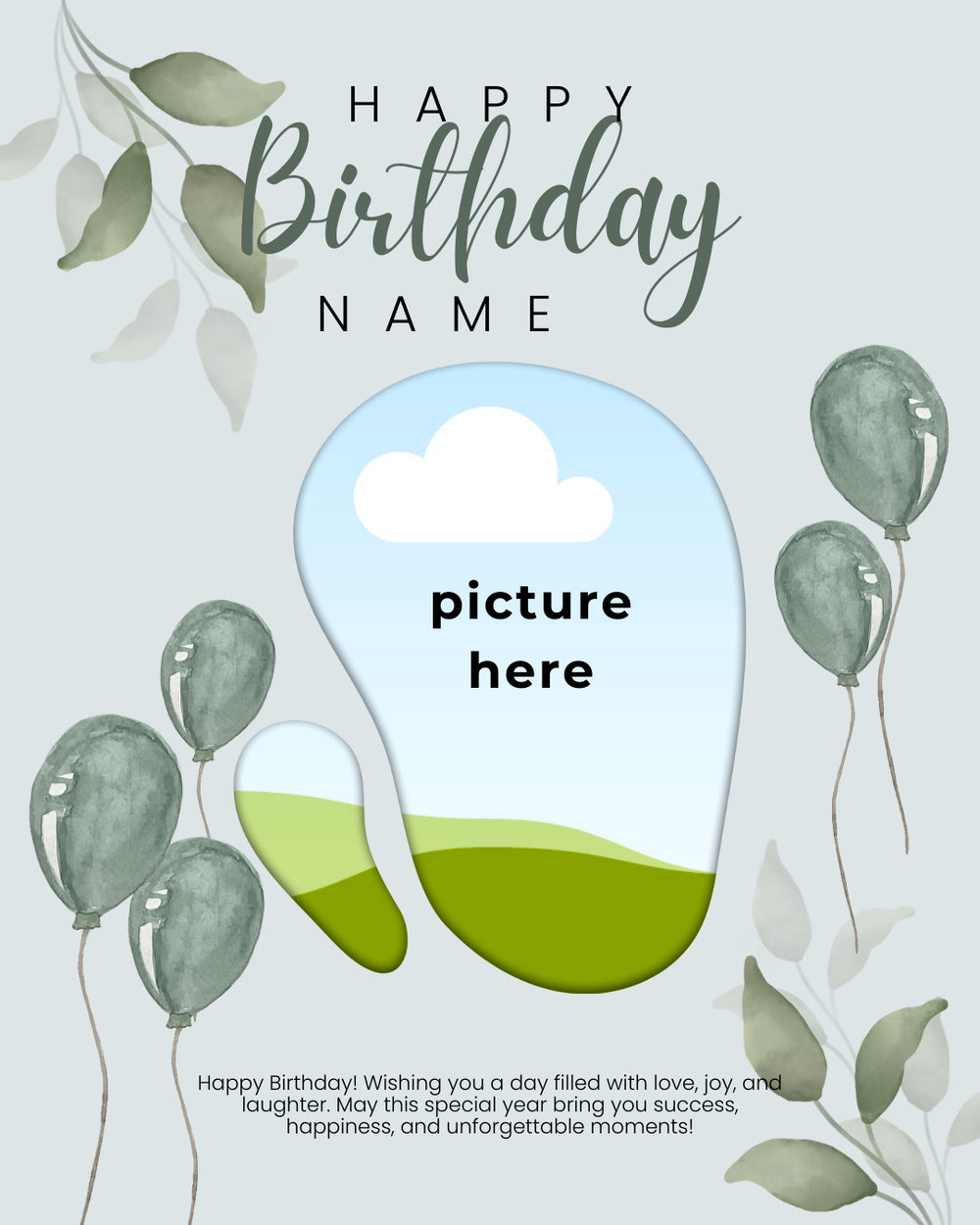 Digital - Happy Birthday Post - Image Personalized