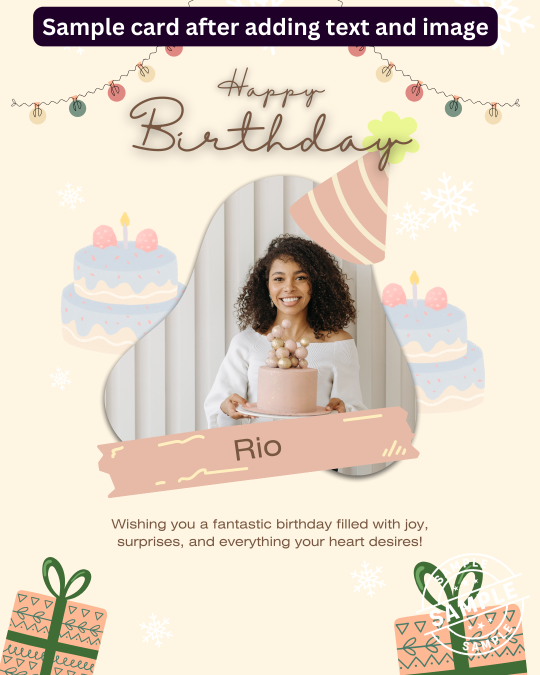 Digital - Happy Birthday Post - Image Personalized