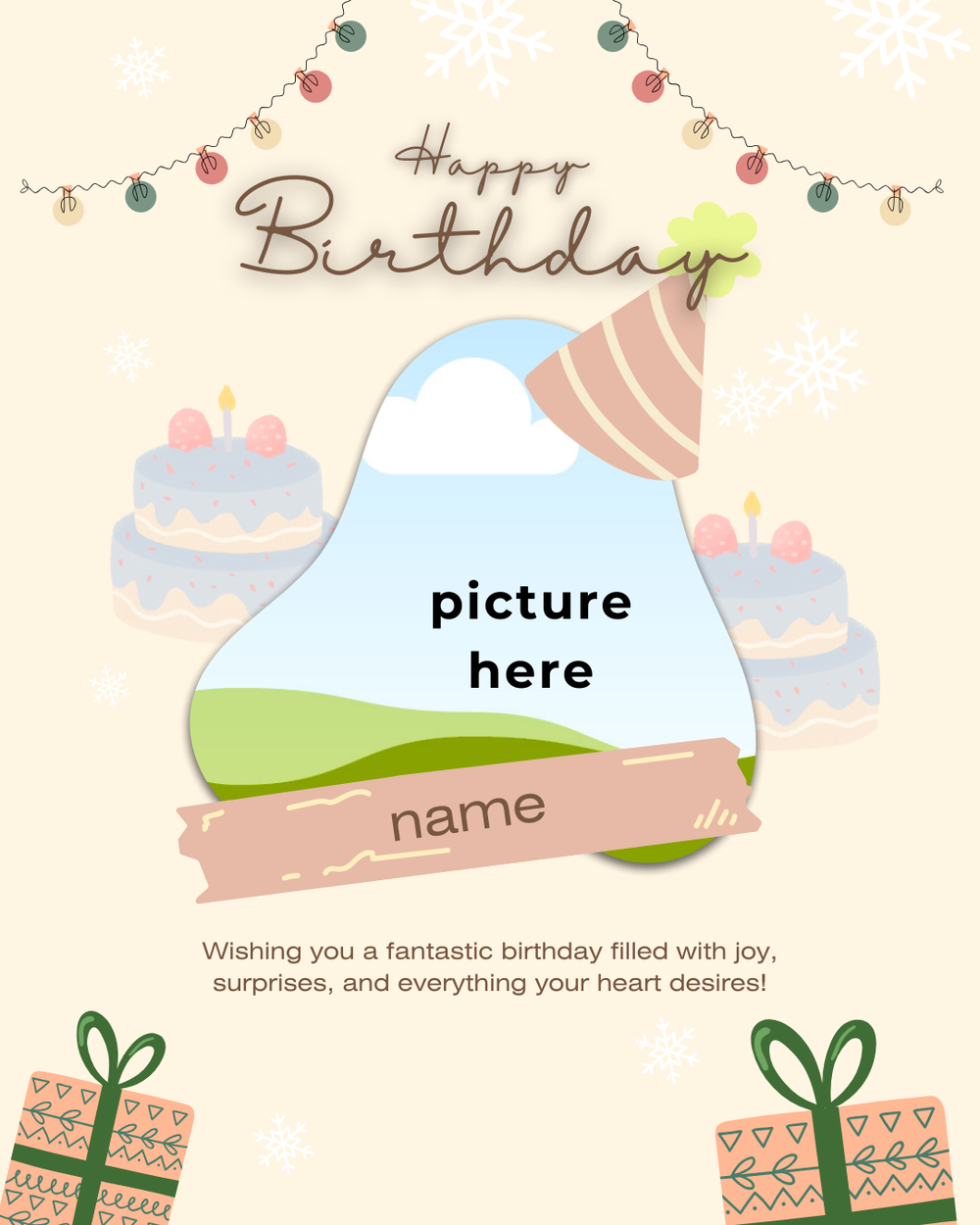 Digital - Happy Birthday Post - Image Personalized