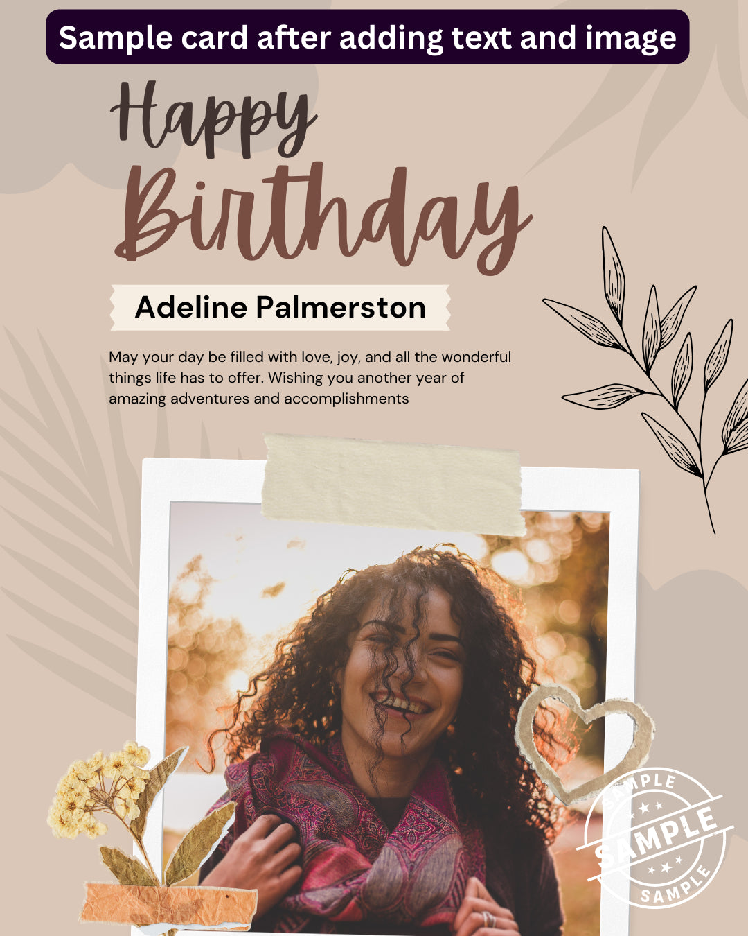 Digital - Happy Birthday Post - Image Personalized