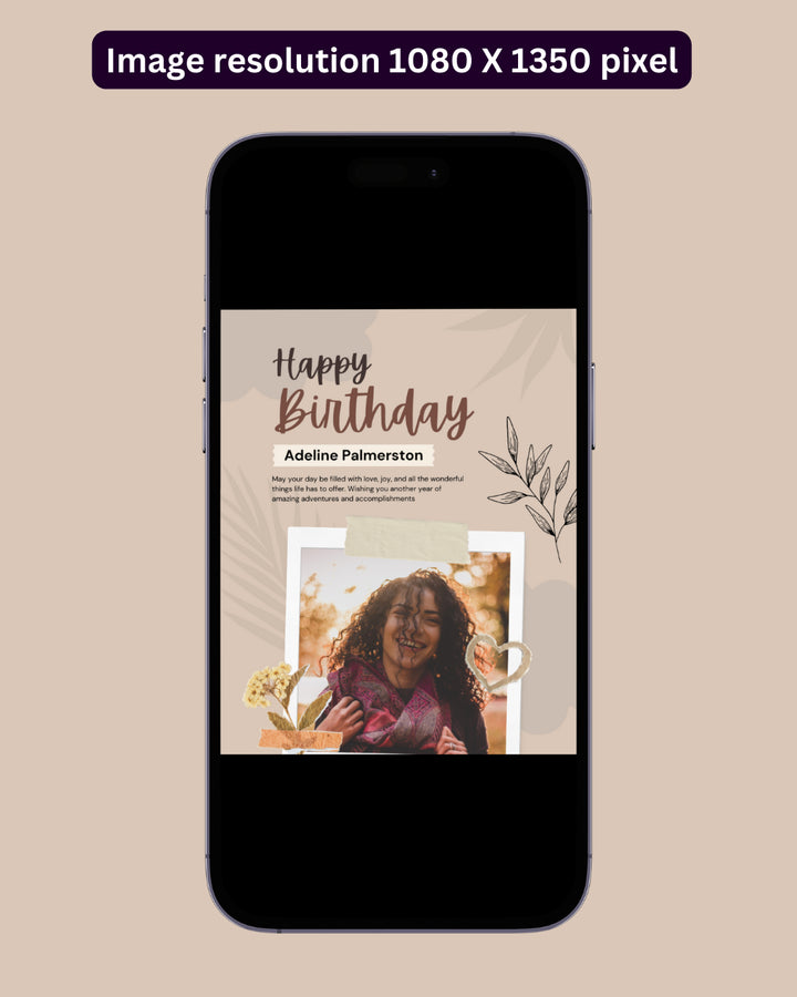 Happy Birthday Post - Image Personalized - creazives