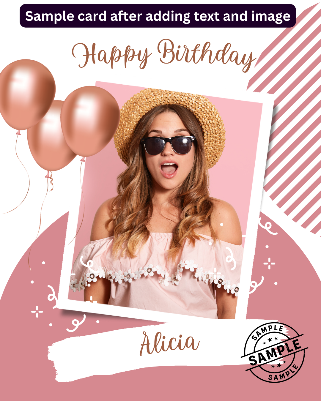 Digital - Happy Birthday Post - Image Personalized