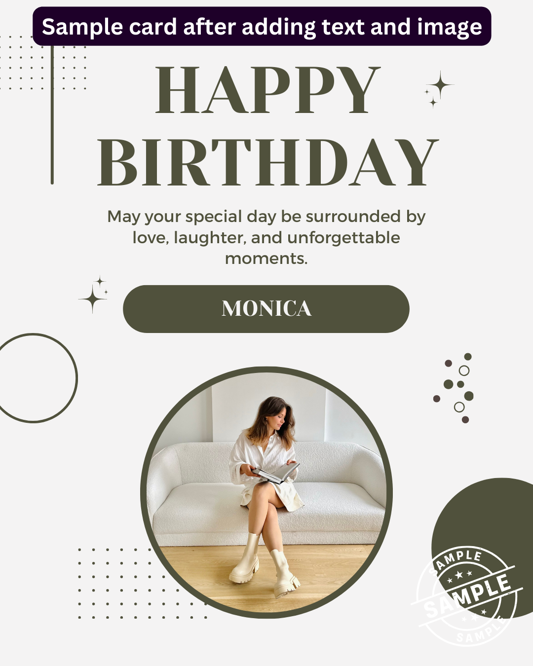 Digital - Happy Birthday Post - Image Personalized
