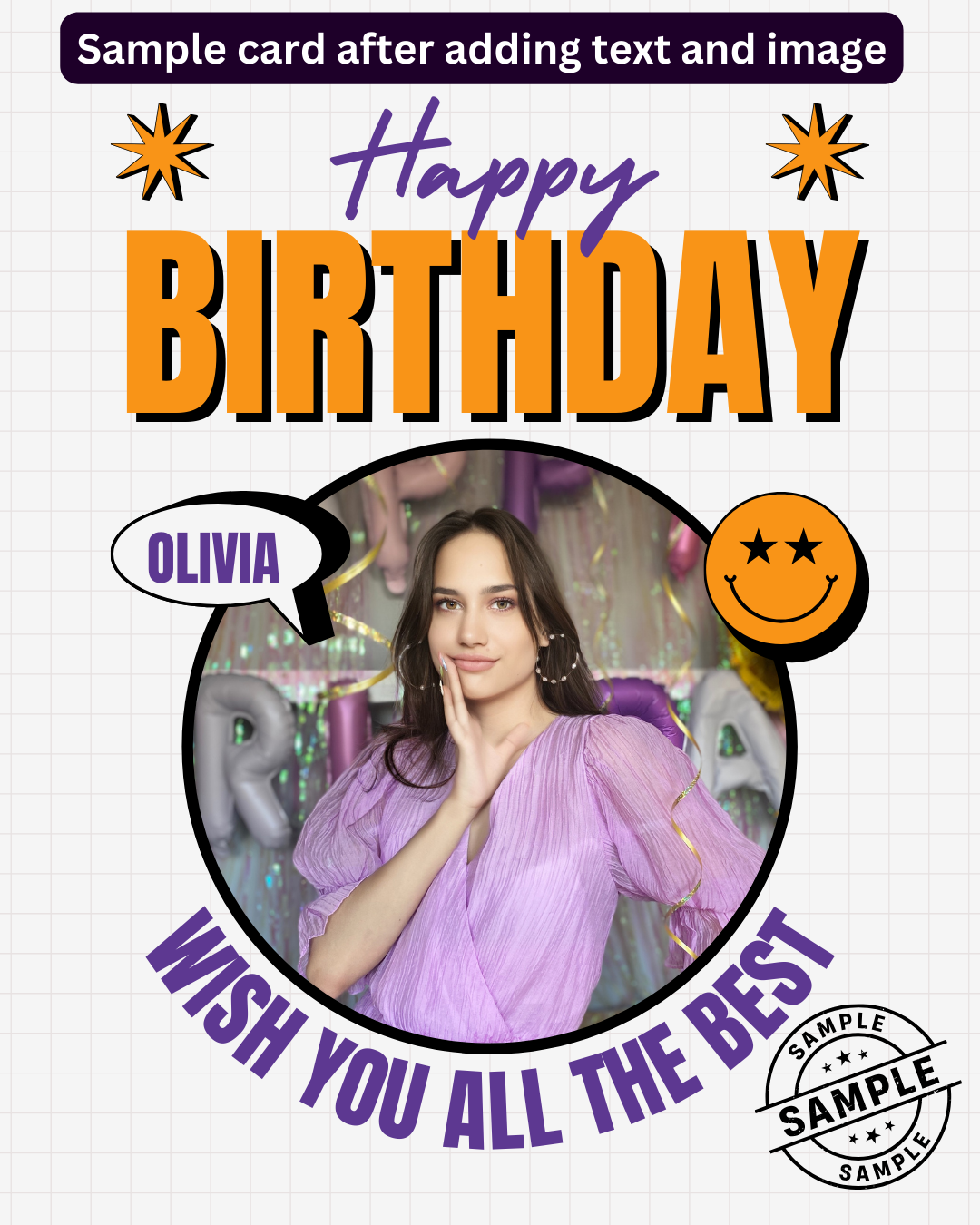 Digital - Happy Birthday Post - Image Personalized