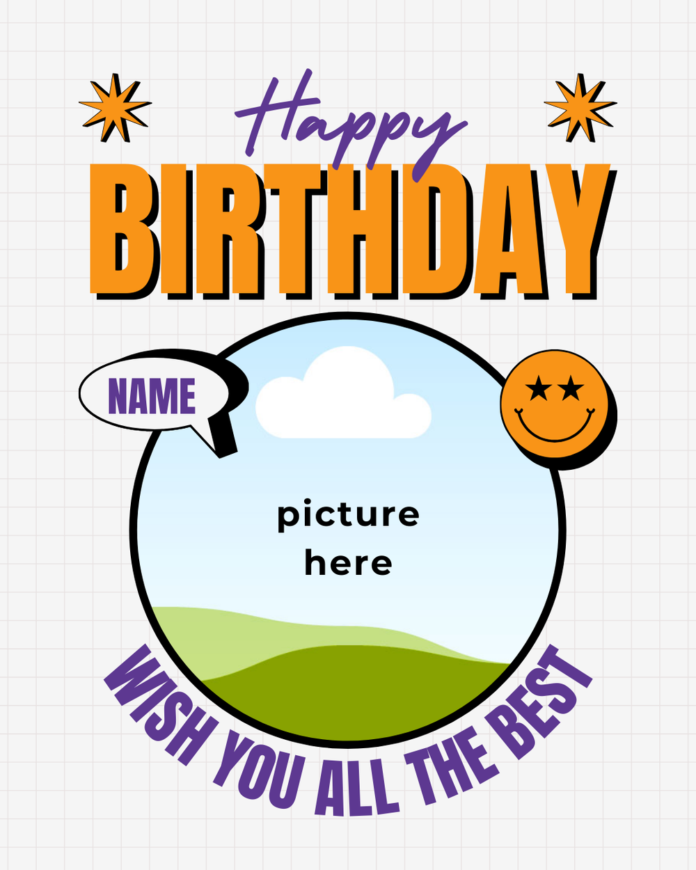 Digital - Happy Birthday Post - Image Personalized