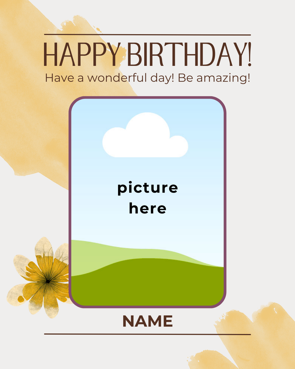 Digital - Happy Birthday Post - Image Personalized