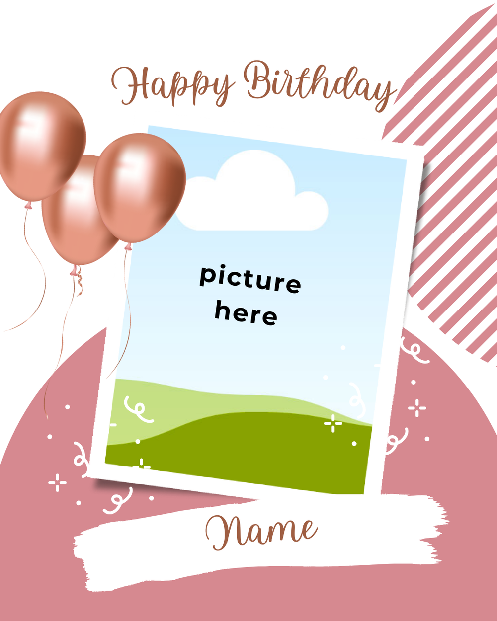 Digital - Happy Birthday Post - Image Personalized