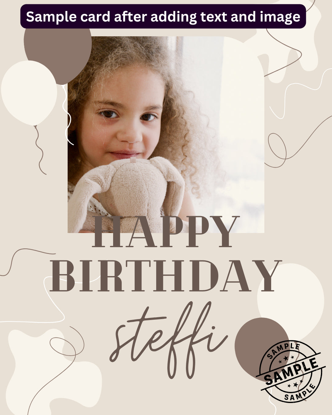 Digital - Happy Birthday Post - Image Personalized