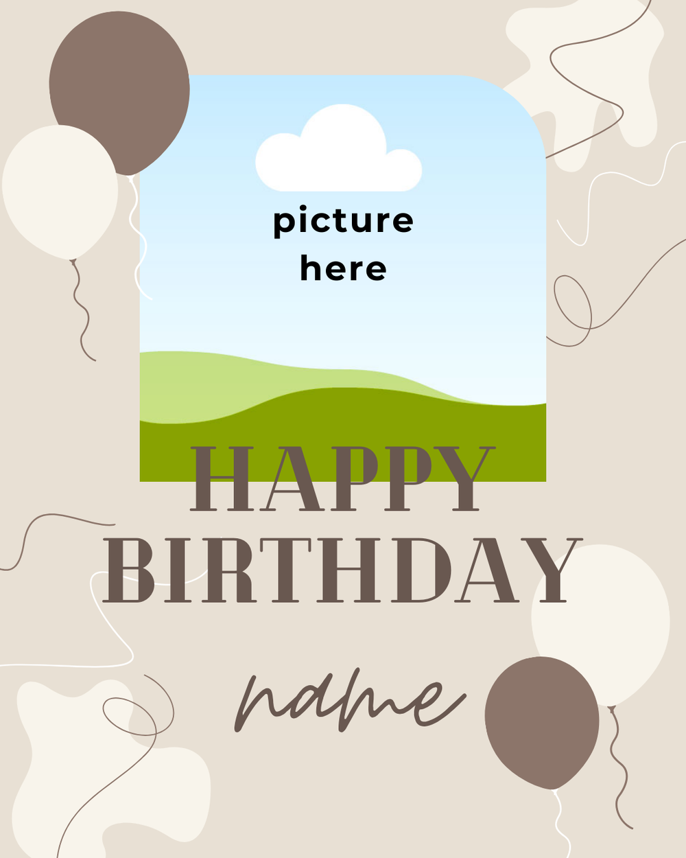 Digital - Happy Birthday Post - Image Personalized