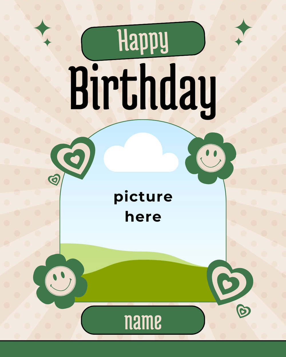 Digital - Happy Birthday Post - Image Personalized