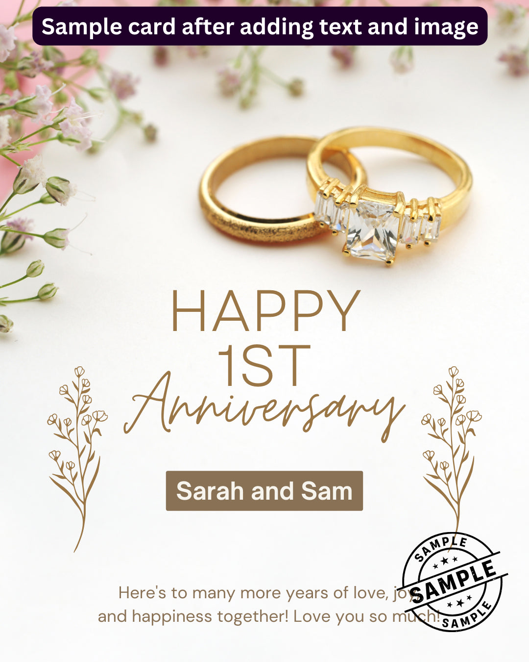 Digital - Digital Happy Anniversary Post - Image Personalized