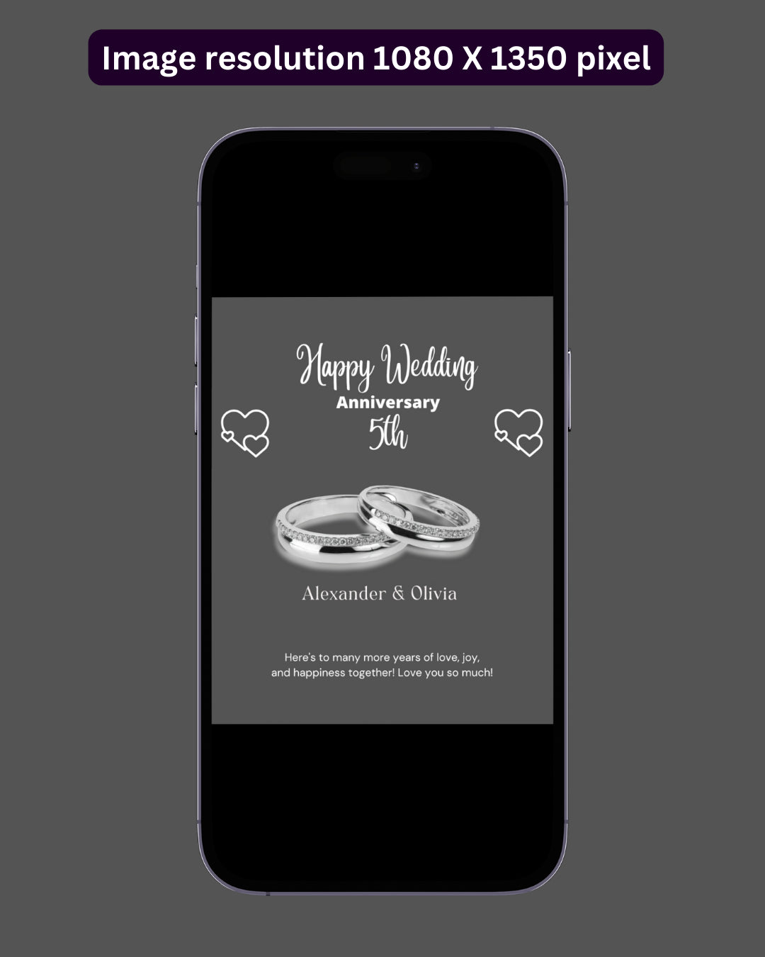 Happy Anniversary Post - Image Personalized - creazives