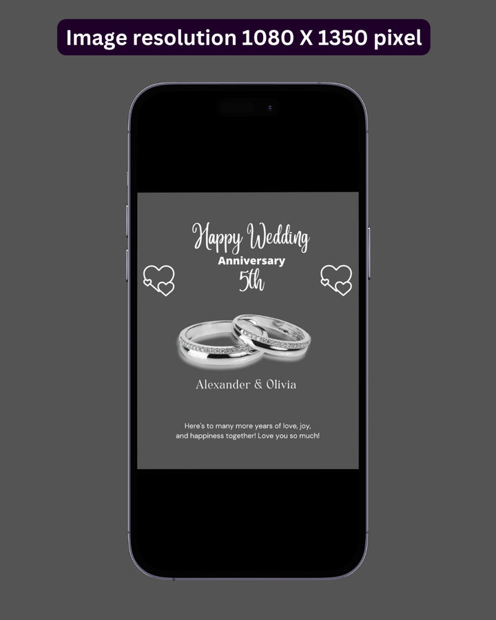 Happy Anniversary Post - Image Personalized - creazives