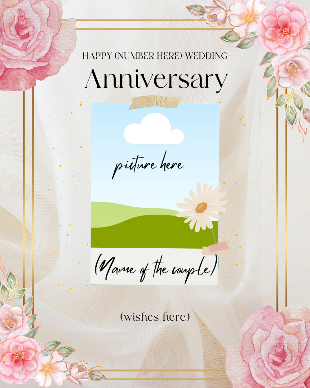 Digital - Happy Anniversary Post - Image Personalized