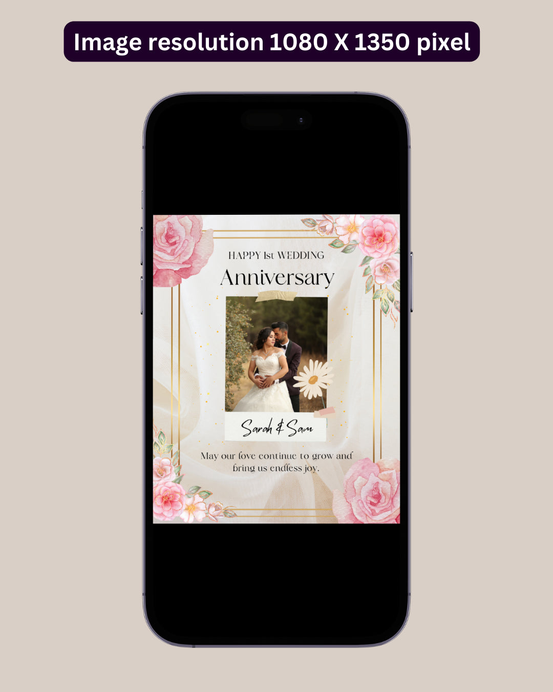 Digital - Happy Anniversary Post - Image Personalized