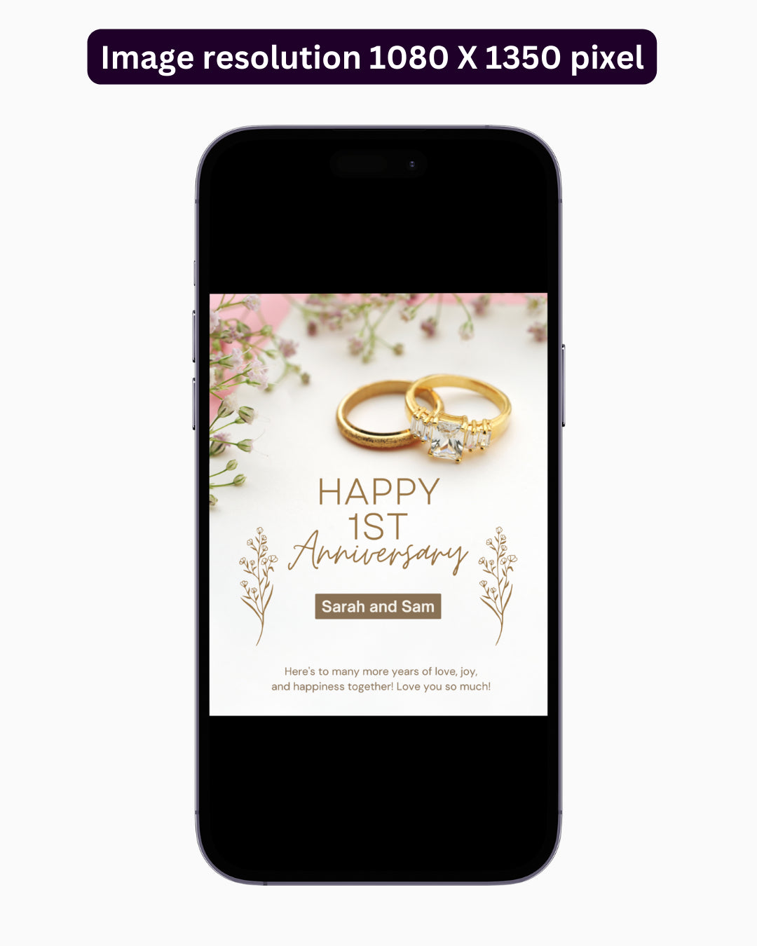 Digital Happy Anniversary Post - Image Personalized - creazives