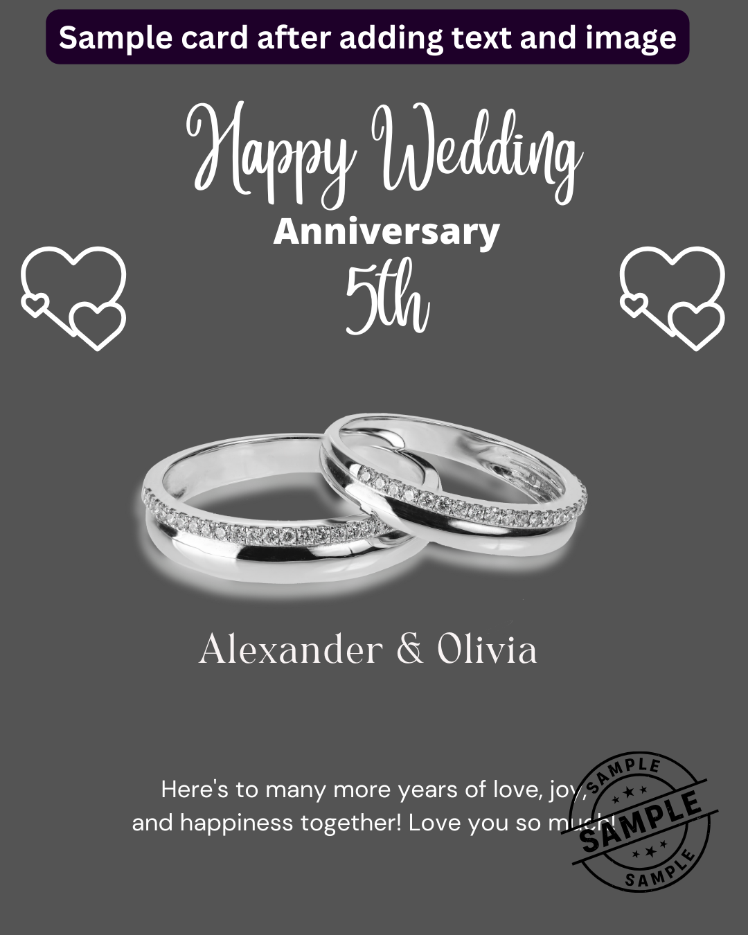 Digital - Happy Anniversary Post - Image Personalized