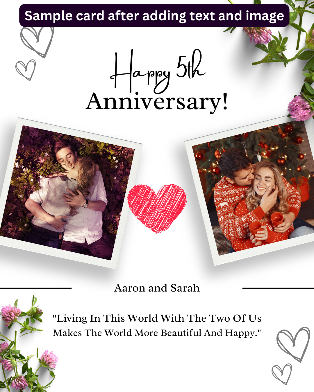 Digital - Happy Anniversary Post - Image Personalized