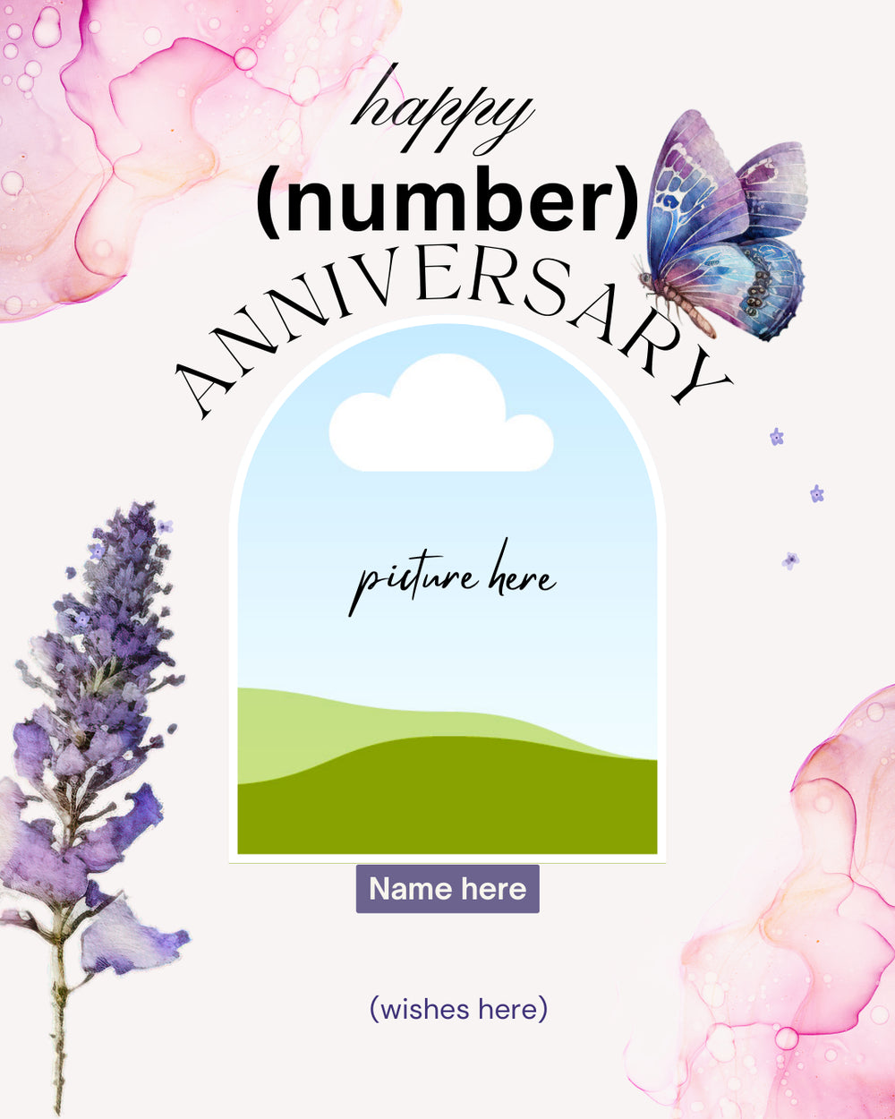 Digital - Happy Anniversary Post - Image Personalized