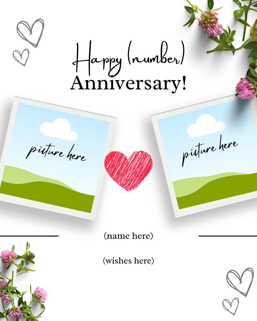Digital - Happy Anniversary Post - Image Personalized