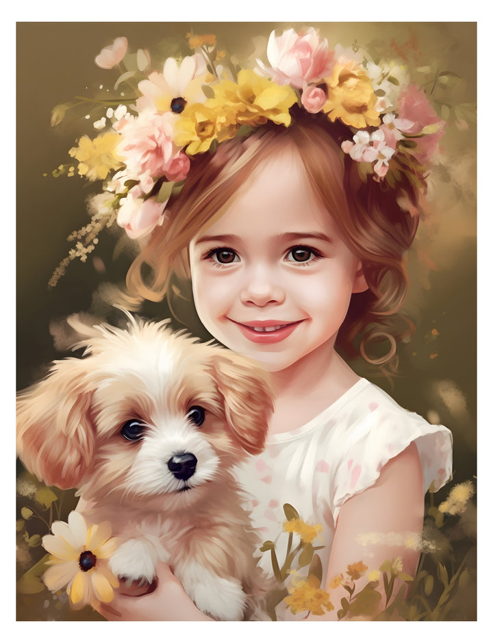 Girls with dogs Coloring Book - creazives