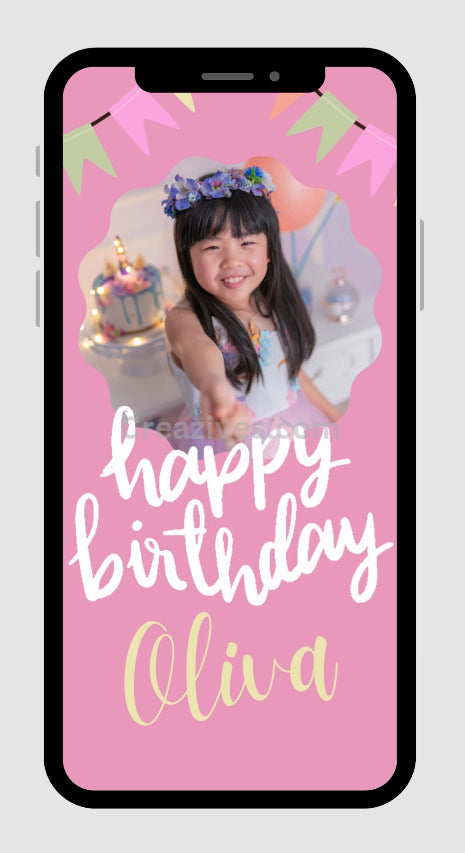 Digital - Happy Birthday Post - Video Personalized