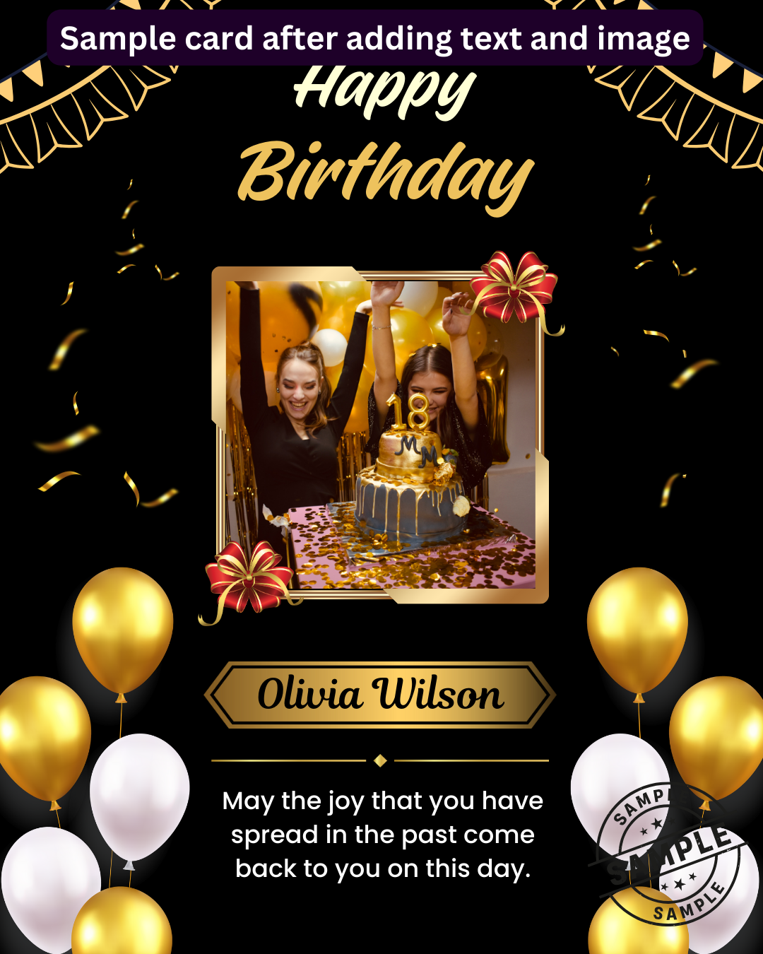 Digital - Happy Birthday Post - Image Personalized