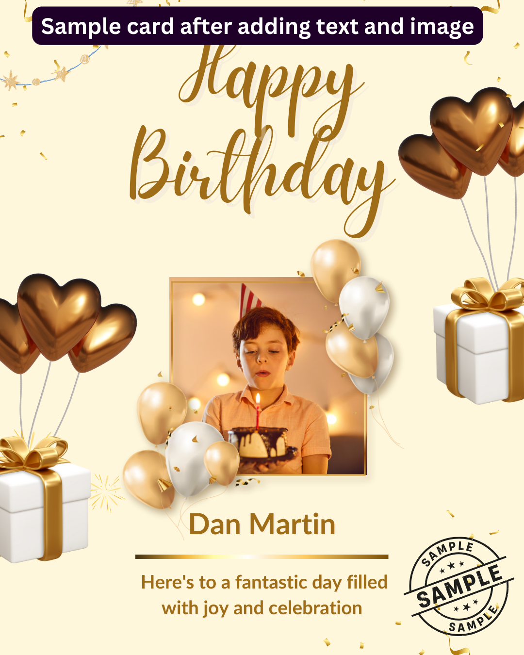 Digital - Happy Birthday Post - Image Personalized