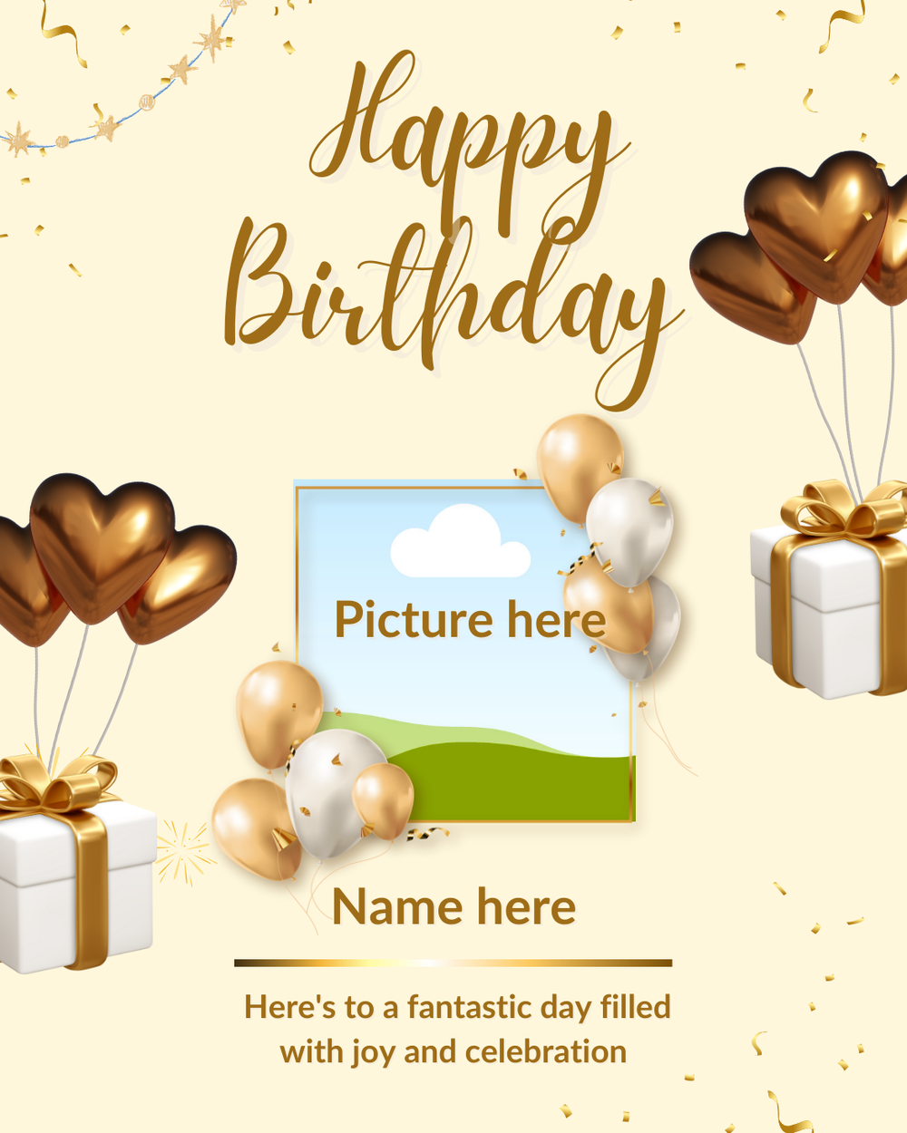 Digital - Happy Birthday Post - Image Personalized