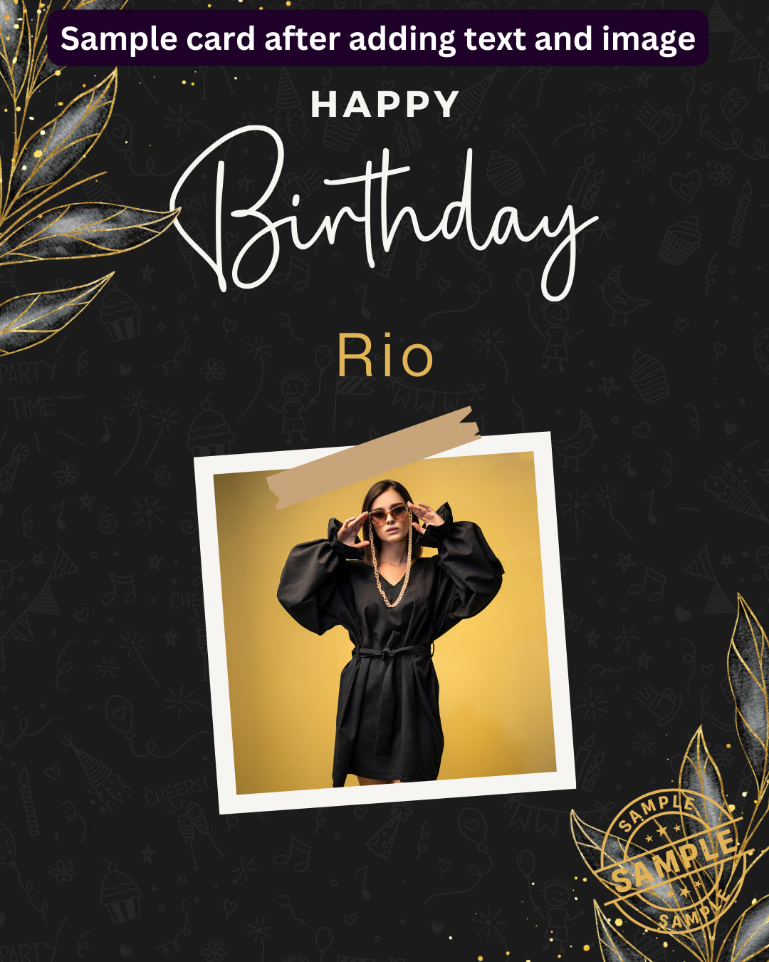 Digital - Happy Birthday Post - Image Personalized
