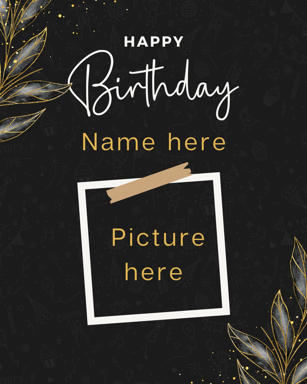 Digital - Happy Birthday Post - Image Personalized