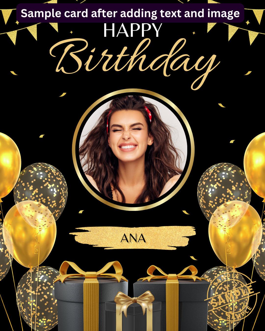 Digital - Happy Birthday Post - Image Personalized