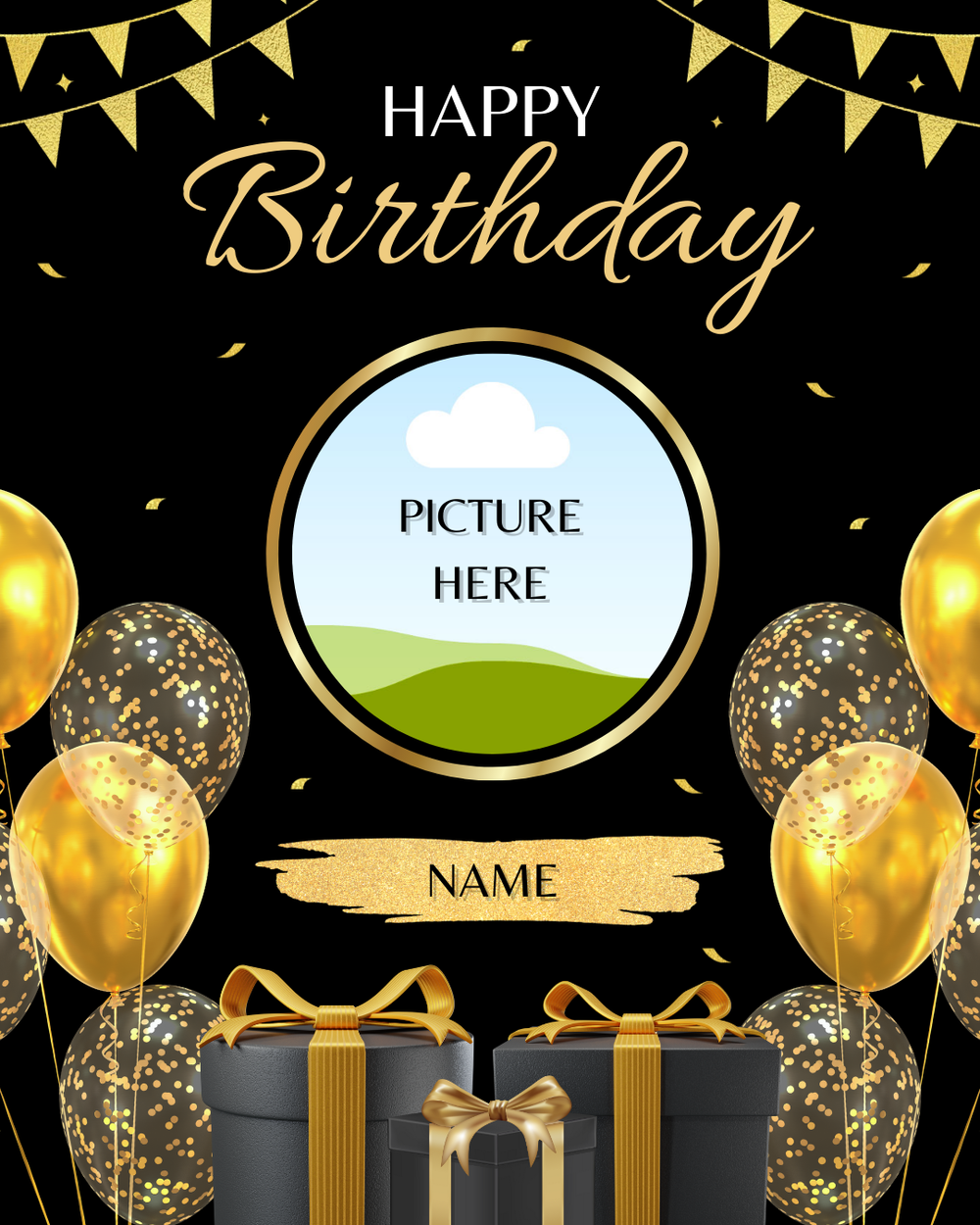 Digital - Happy Birthday Post - Image Personalized
