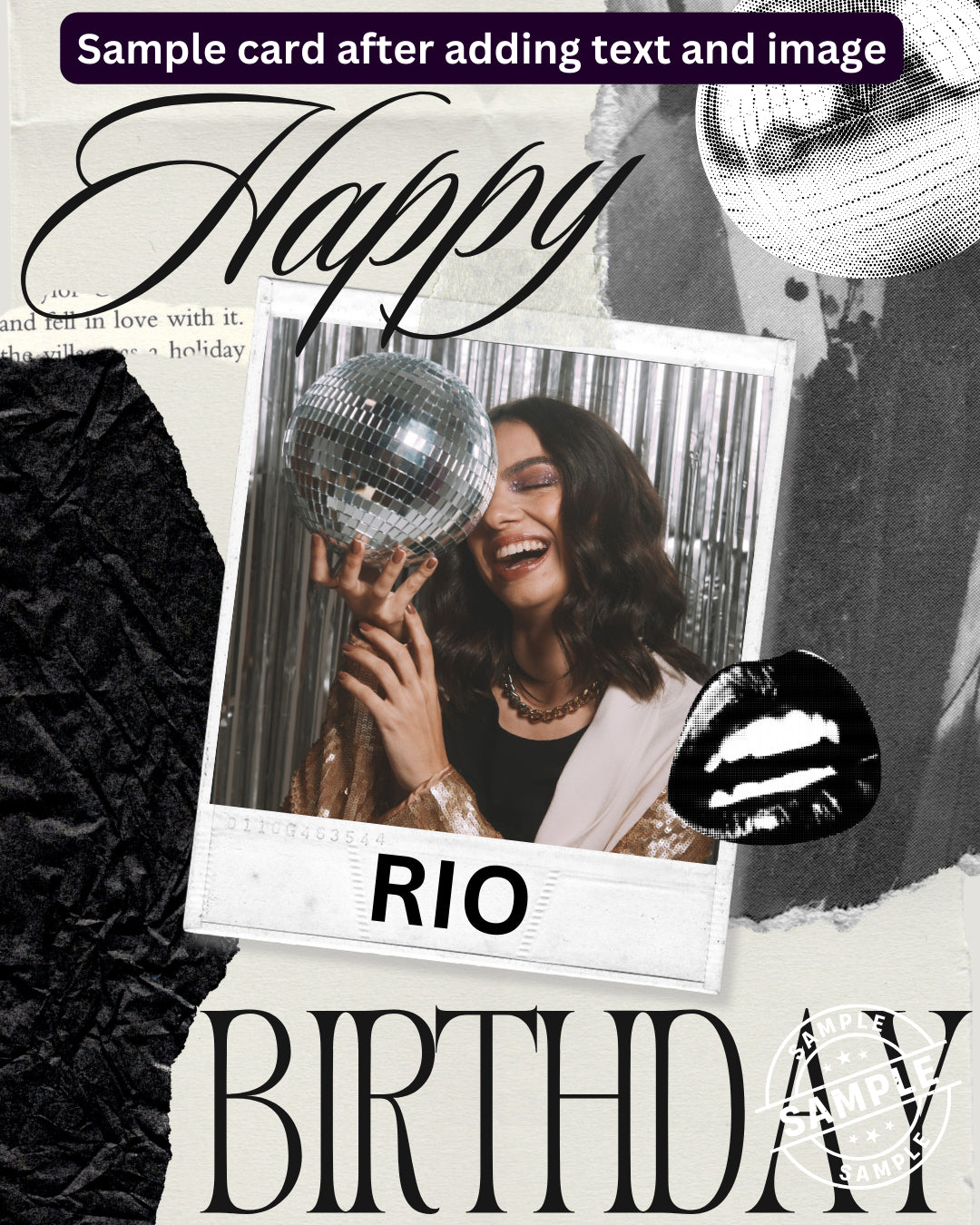 Digital - Happy Birthday Post - Image Personalized