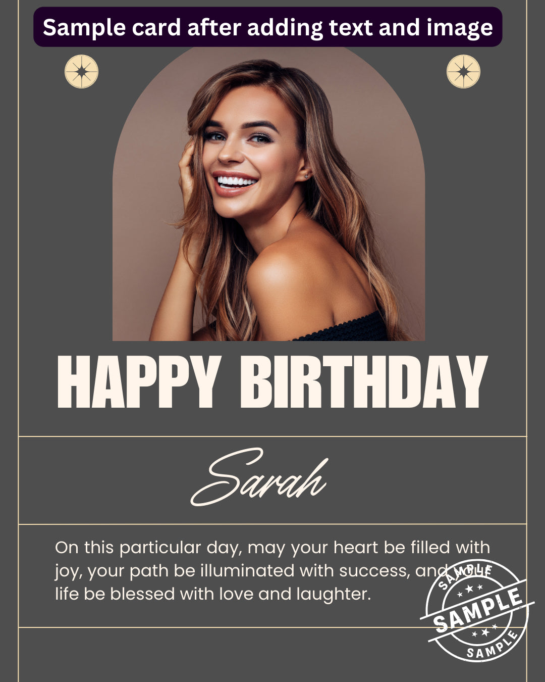 Digital - Happy Birthday Post - Image Personalized