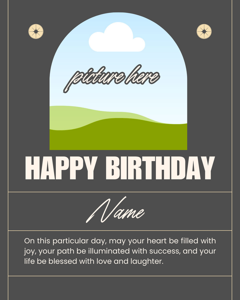Digital - Happy Birthday Post - Image Personalized