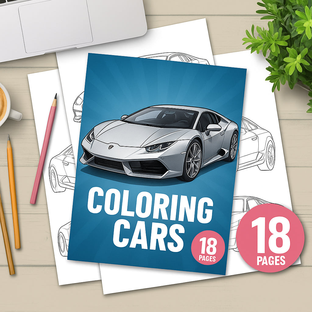 Digital - Car Coloring Book