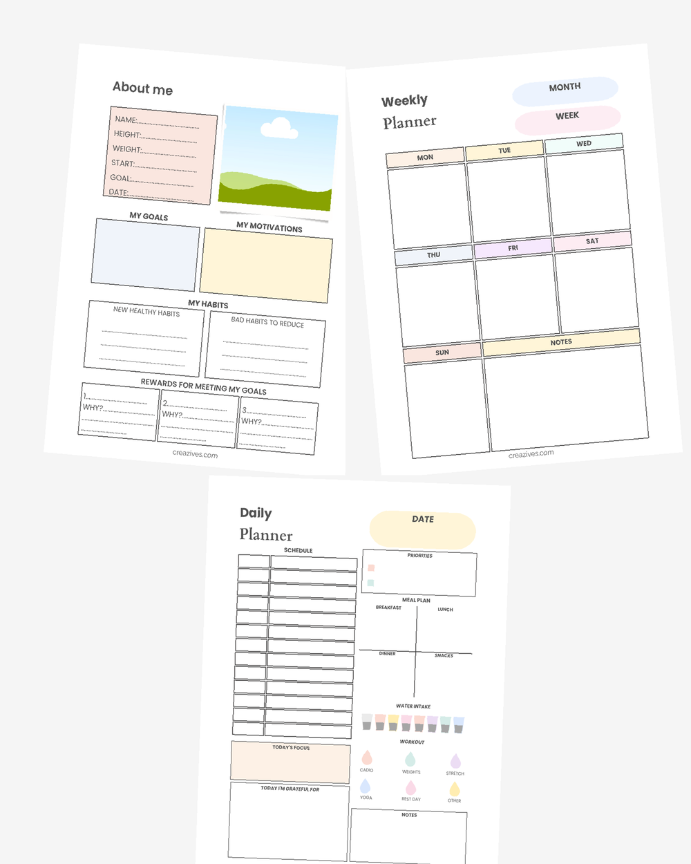 Fitness Planner 1 - creazives