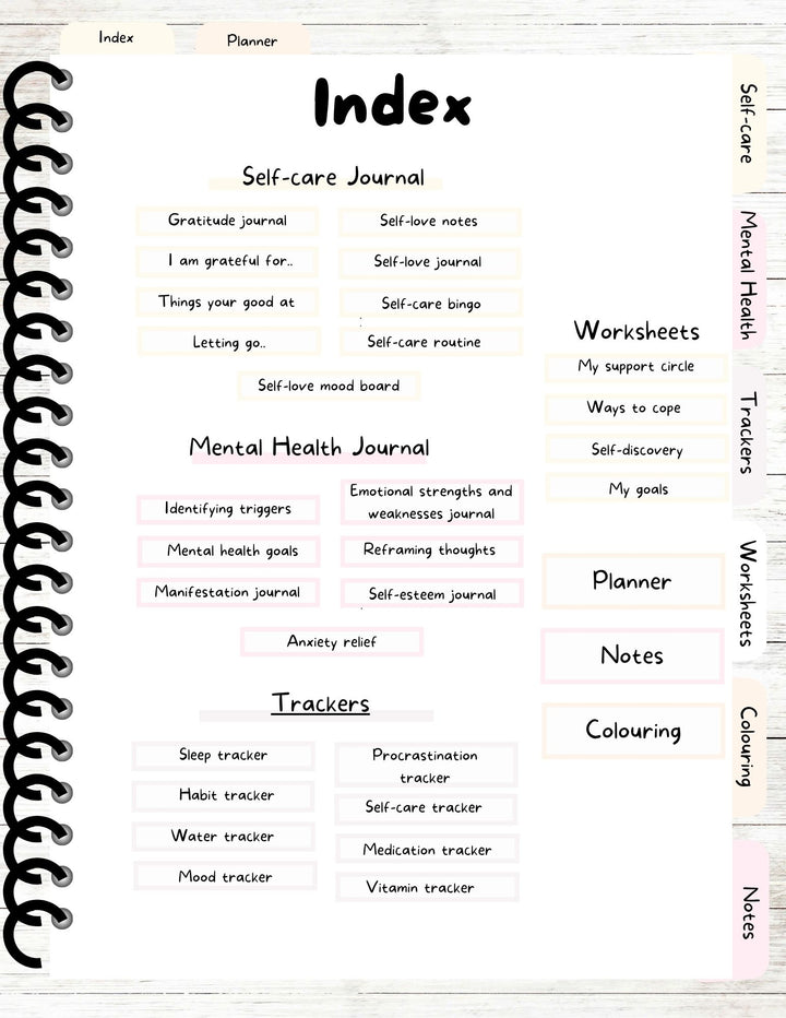 Digital Mental Health Planner 1 - creazives