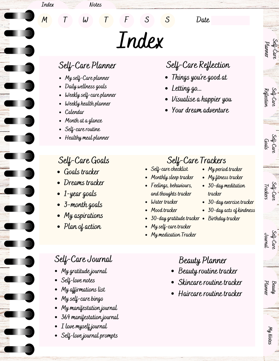 Digital Self-Care Planner