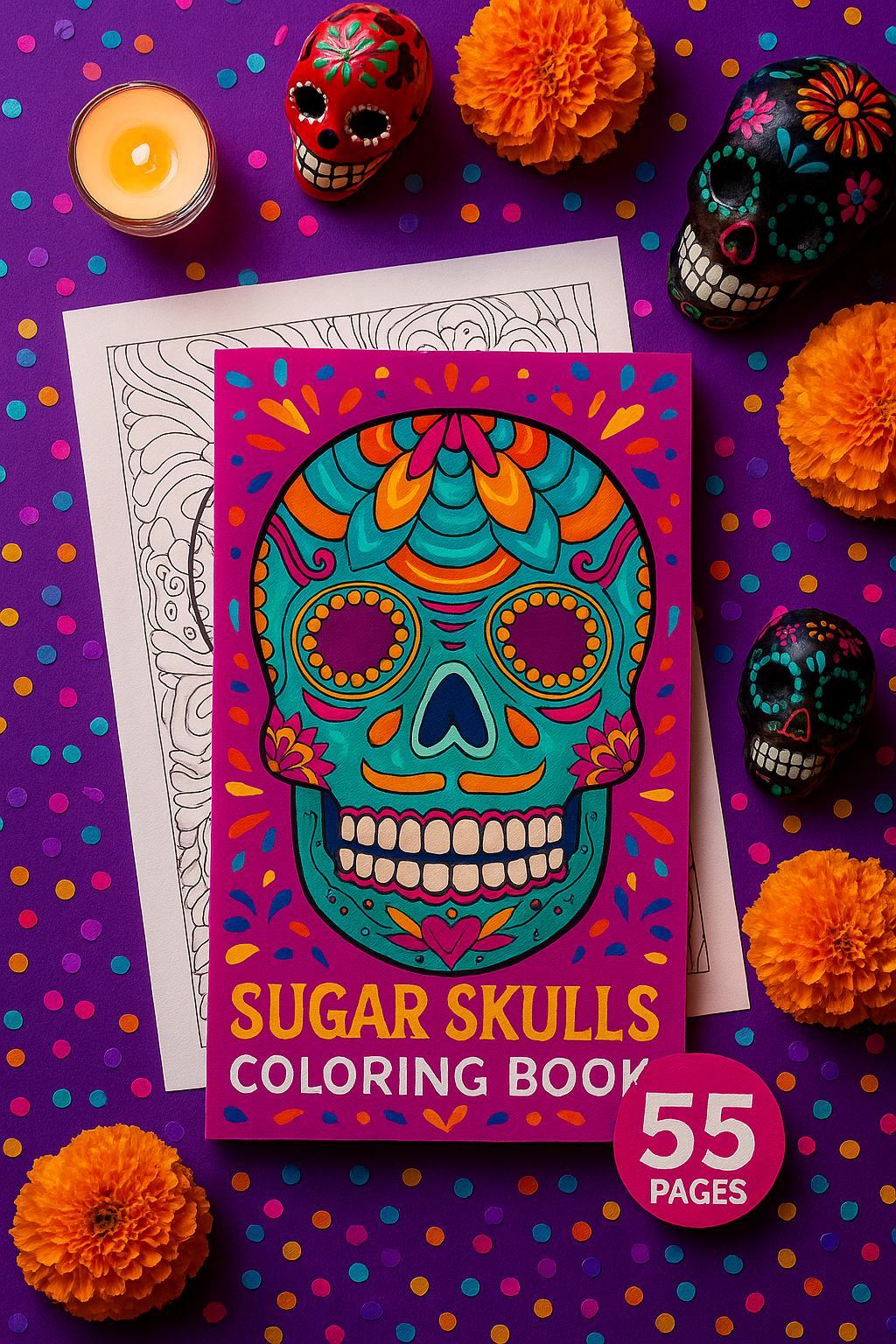 Sugar Skulls Coloring Books - creazives